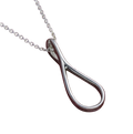 Plain Sterling Silver Tear Outline