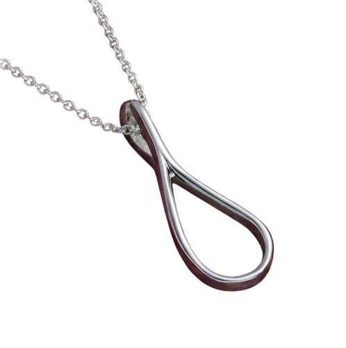 Plain Sterling Silver Tear Outline