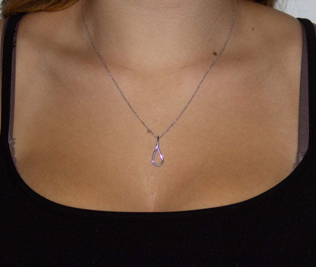 Sterling Silver Tear Outline